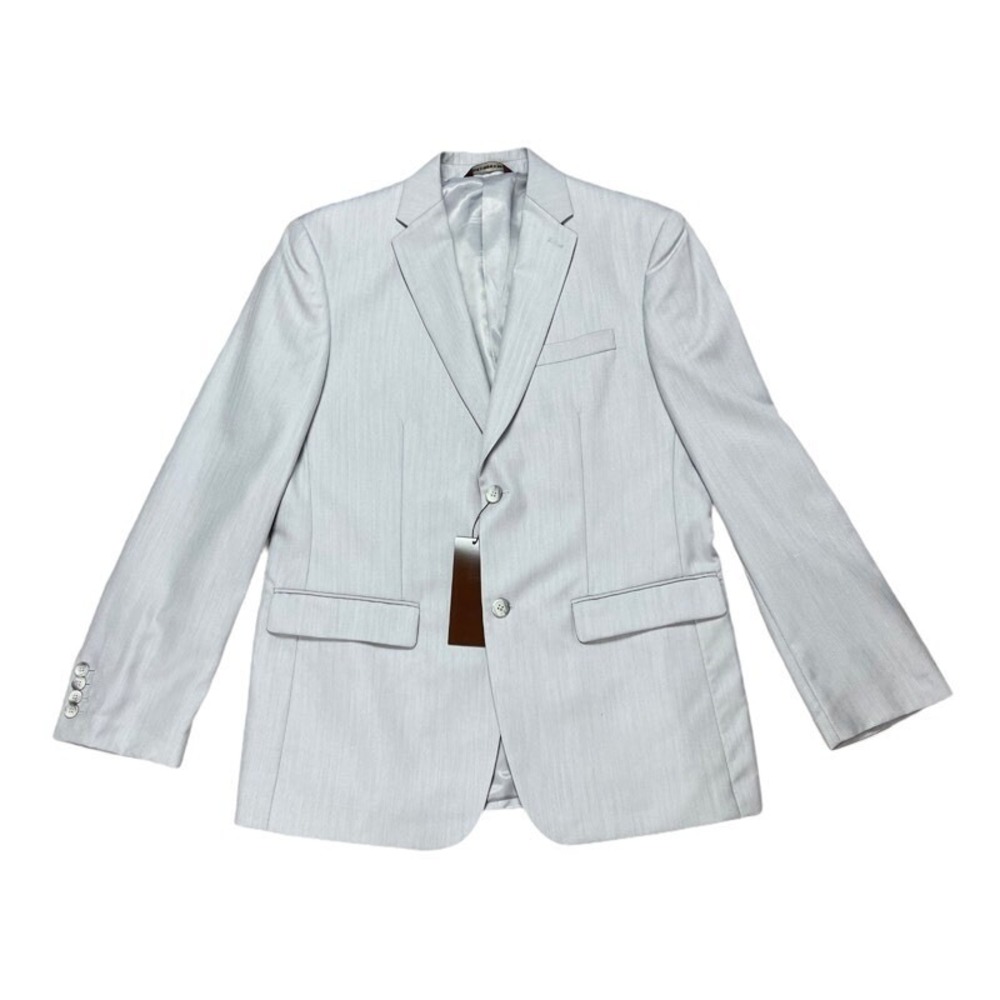 Perry Ellis Mens 40 REG Slim Fit‎ Two Button Blazer Jacket Light Blue NWT